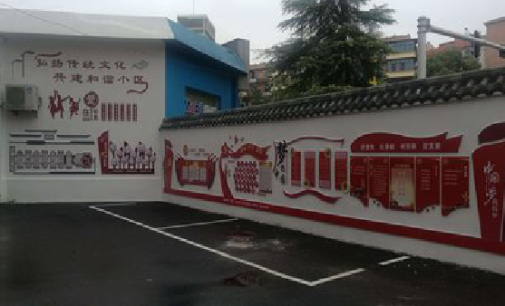 枣阳社区文化墙的创意设计。