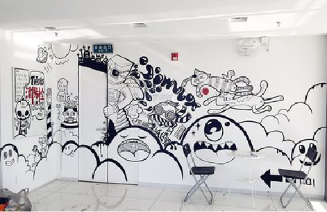 枣阳手绘墙并非传统涂鸦。